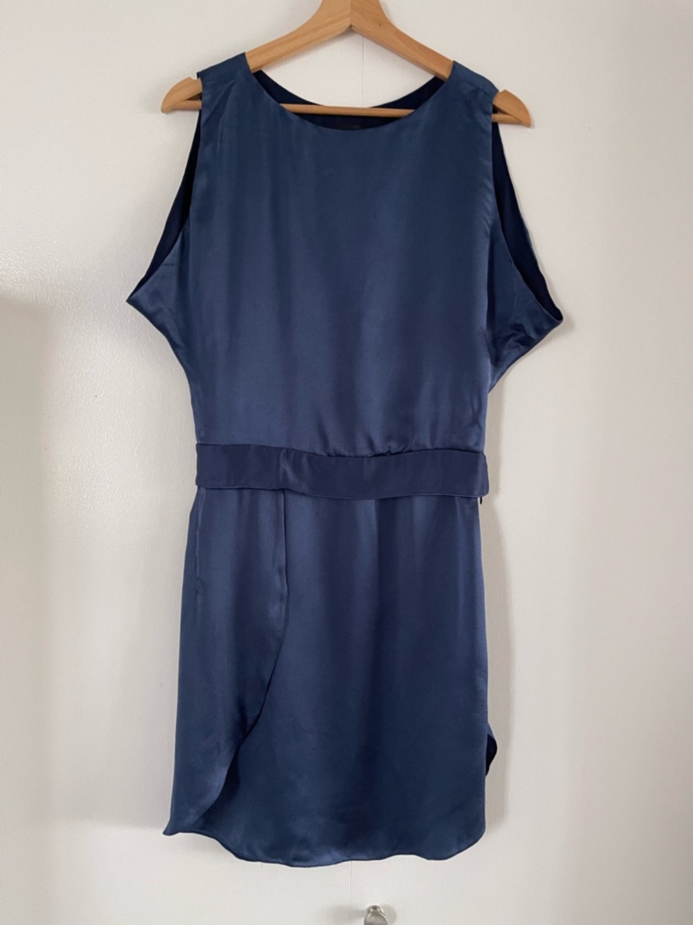 Derek Lam Fall 2010 Midnight Blue Satin Sleeveless Mini Dress